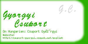 gyorgyi csuport business card